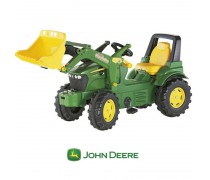 Vaikiškas minamas traktorius su kaušu - vaikams nuo 3-8 metų | rollyFarmtrac John Deere | Rolly Toys 